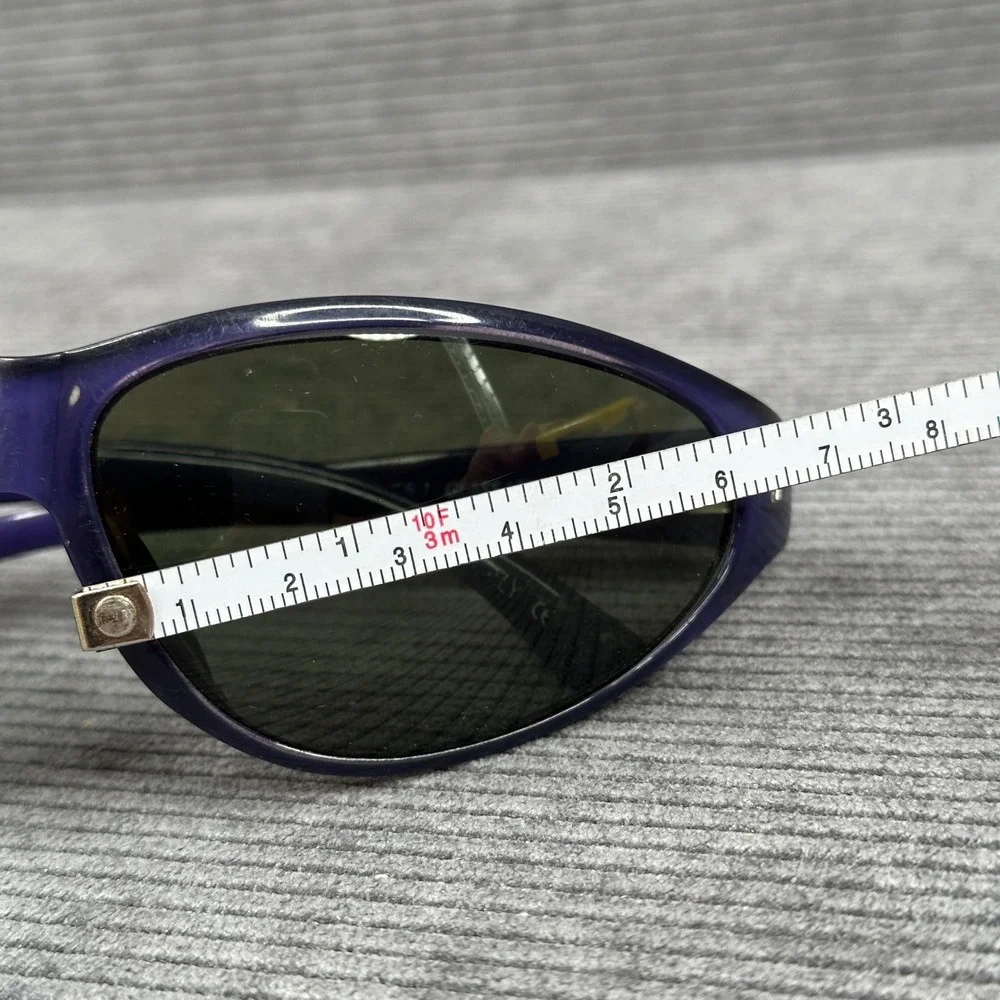 Smith Sliver Y2K Sunglasses Purple Wrap Glass Lens Made in Italy Sporty Eyewear